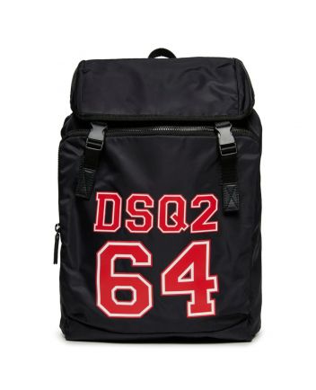 Boys Black Varsity-Print Backpack