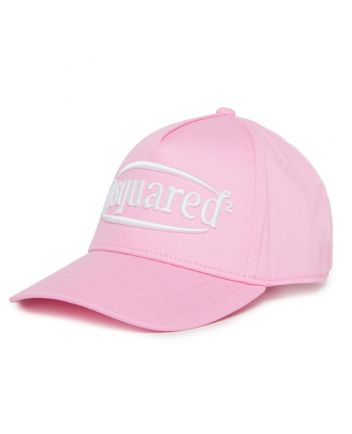 Girls Pink Logo-Embroidered Cap