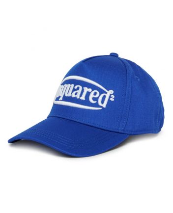 Boys Blue Logo-Embroidered Cap