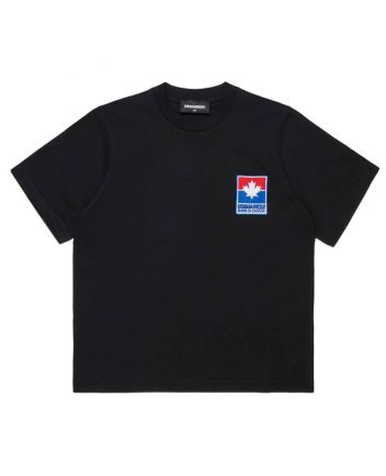 Unisex Black Logo-Patch T-Shirts