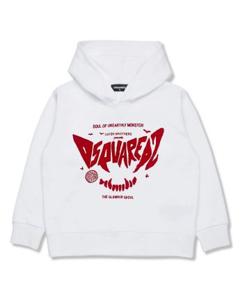 Unisex White Logo-Print Hoodies