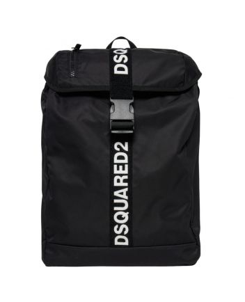 Unisex Black Logo-Print Backpack (41cm)