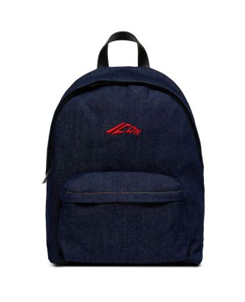 Unisex Denim Blue Logo-Embroidered Backpack (39cm)