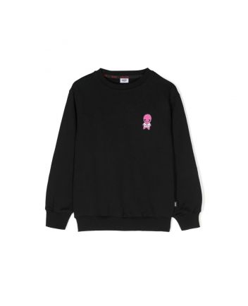 Kids Black Logo-Print Sweatshirt