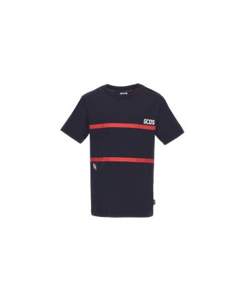 GCDS Kids Black Straight Fit T-Shirt