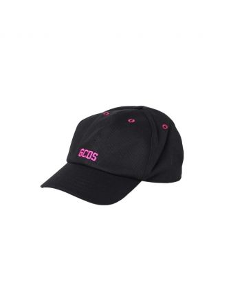 GCDS Black Embroidered-Logo Baseball Cap
