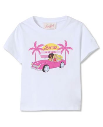 Girls White Graphic Print T-Shirt