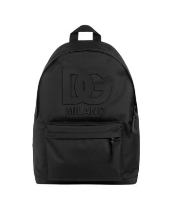 Boys Black Canvas Logo-Backpack (41cm)