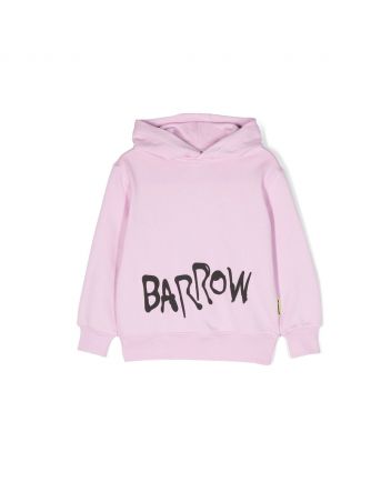 Kids Pink Logo Print Hoodie