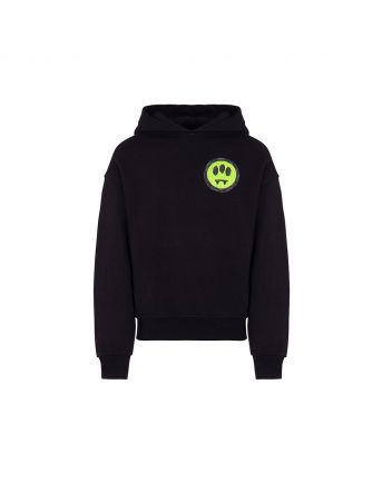 Kids Black Logo Print Hoodie