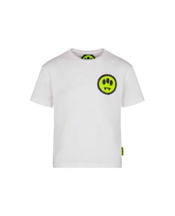 Kids White Cotton Half Sleeves T-Shirt