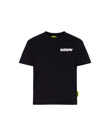 Kids Black Cotton Half Sleeves T-Shirt