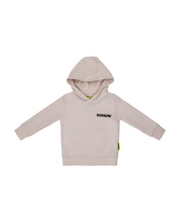 Baby Kids Cream Logo Print Hoodie