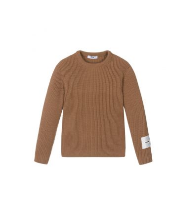 Boys Brown Wool Knit Sweater