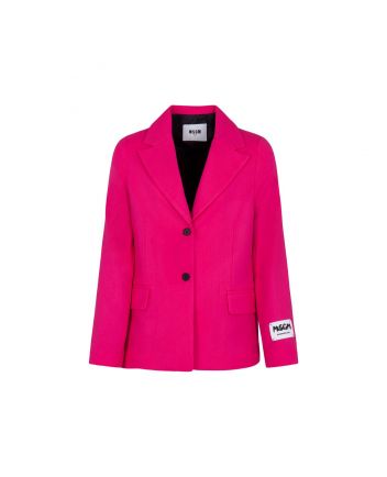Girls Fuchsia Pink Twill Blazer