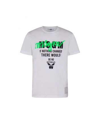 Girls White Logo Print Cotton T-Shirt