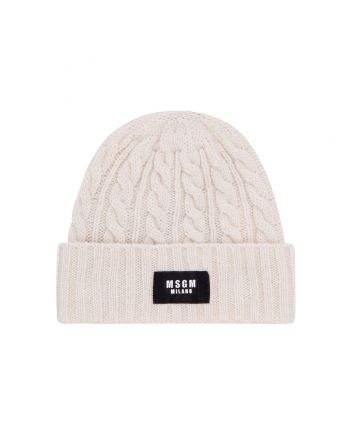 Kids Ivory Wool Beanie Hat