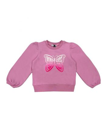 Girls Pink Logo-Patch Sweatshirt
