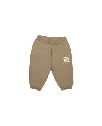 Baby Girls Beige Cotton Jogger