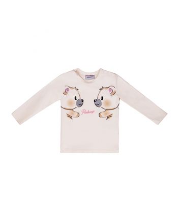 Baby Girls Pink Cotton Full Sleeves T-Shirt