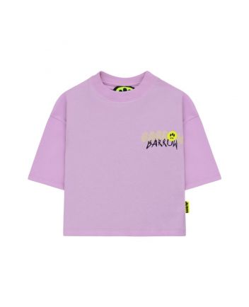 Girls Purple Logo-Print Cotton T-Shirt
