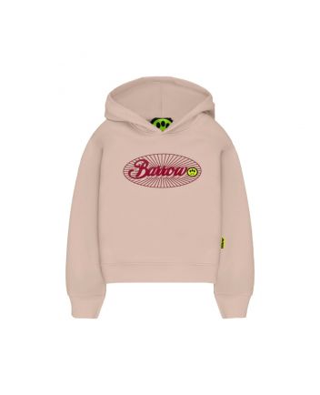 Unisex Cream Logo-Print Hoodie