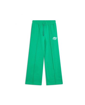 Unisex Green Logo-Print Cotton Trouser
