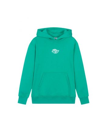 Boys Green Logo-Print Cotton Hoodie