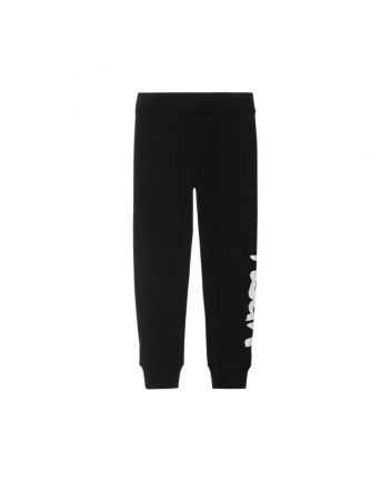 Girls Black Logo-Print Cotton Leggings
