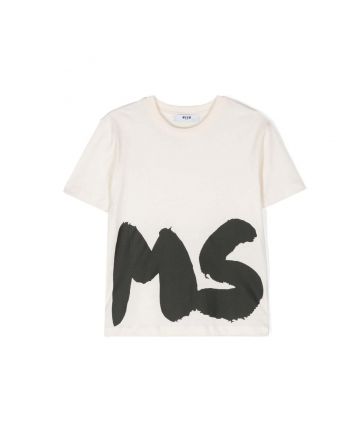 Unisex White Logo-Print Cotton T-Shirt