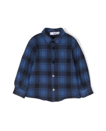 Baby Boys Blue Tartan-Check Shirt