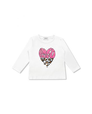 Girls White Logo-Print Cotton T-Shirt