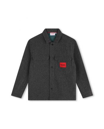 Boys Grey Felted Overshirt