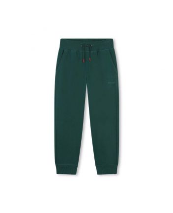Boys Green Cotton Joggers