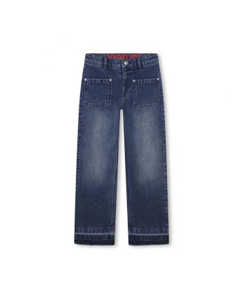 Girls Blue Denim Loose Fit Jeans
