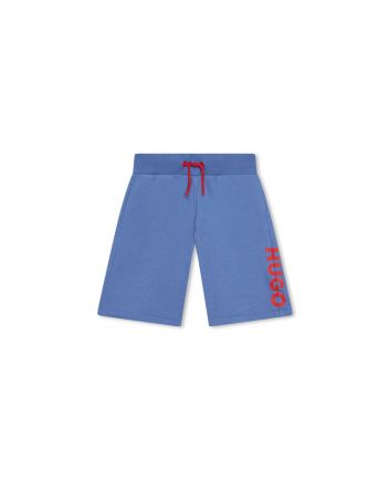 Boys Blue Logo Print Shorts