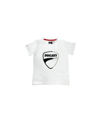 Boys White Cotton Logo T-Shirt