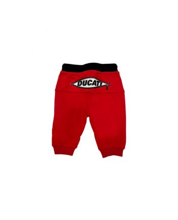 Boys Red Cotton Logo Trouser