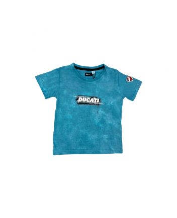 Boys Blue Cotton Logo T-Shirt