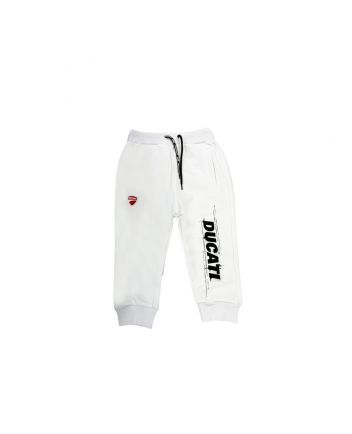Boys White Cotton Jogger