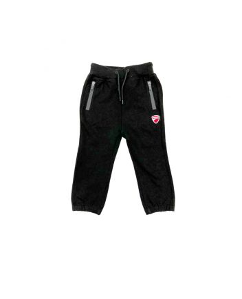 Boys Black Cotton Logo Jogger