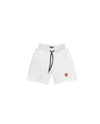 Boys White Cotton Logo Jogger