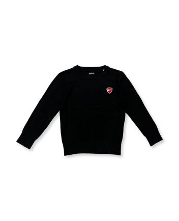 Boys Black Logo-Patch Sweatshirt