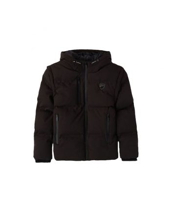 Boys Black Logo-Patch Jacket