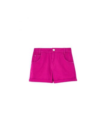 Girls Pink Cotton Shorts