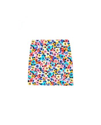 Girls Multicolor Floral Print Skirt