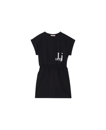 Girls Black Cotton Dress