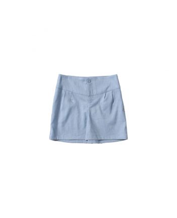 Girls Blue Cotton Shorts