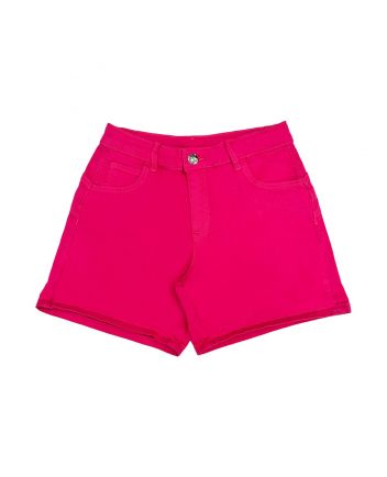 Girls Pink Stretch Cotton Shorts