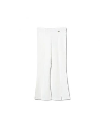 Girls White Logo-Patch Trouser